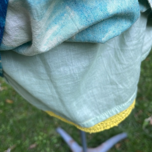 FLOREAT BY ANTROPOLOGIE  BLUE FLORAL / YELLOW SEQUINS SUMMER DRESS - 4P 💙🌸👗 - Picture 14 of 14